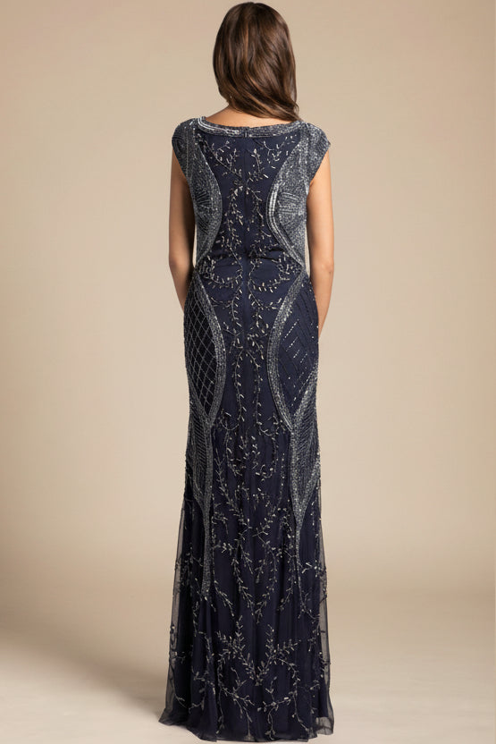Lara 33609 - Cap Sleeve Modestly Covered Dress