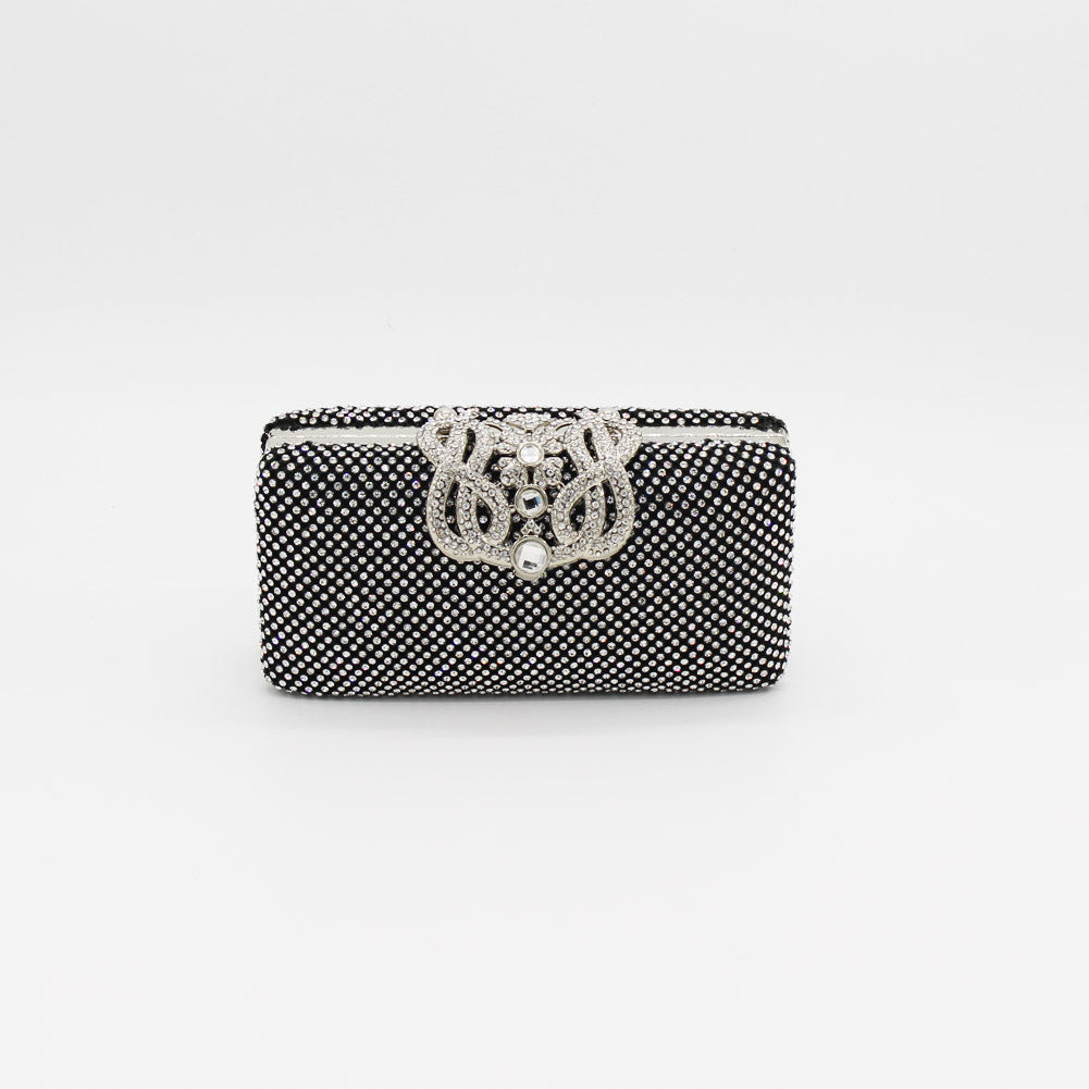 Fan Crown Refined Rhinestone Banquet Hand Evening Bags