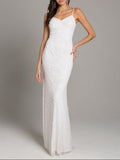 Lara Brooke Beaded Spaghetti Strap Sheath Gown - 51005