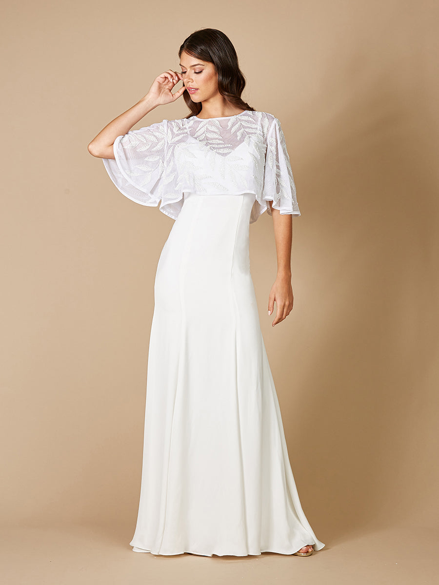 Gilly Boho Beaded Pull-On Bridal Capelet | 51100
