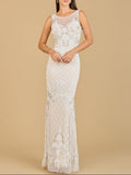 High-Neck Sleeveless Wedding Gown | 51136