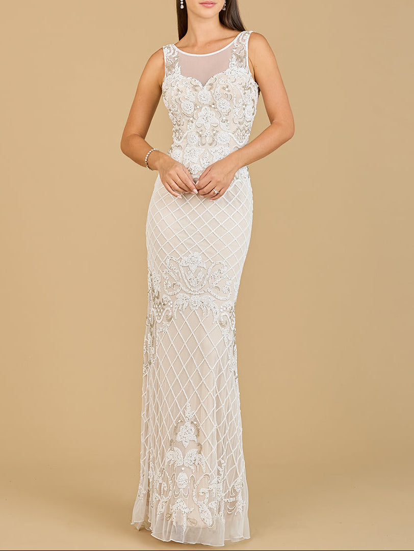 High-Neck Sleeveless Wedding Gown | 51136