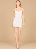 Spaghetti Strap Fringe Bridal Short Dress