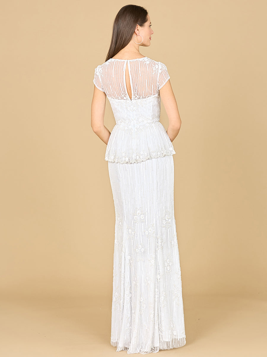 Peplum Beaded Bridal Gown | 51179