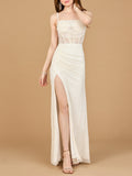 Elegant Corset Gown with Slit | 51190