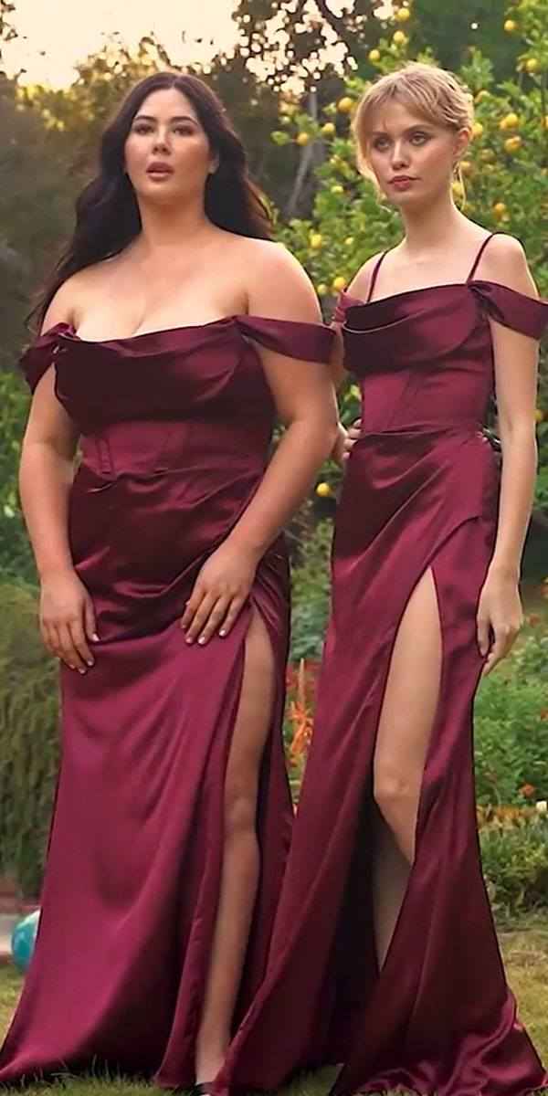 CLEARANCE - Cinderella Divine 7492 Off the Shoulder Sage Green Satin Gown (Size 8)