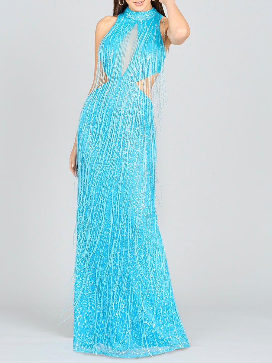 Carrie Fringe Beaded Dress - 9973 | OUTLET