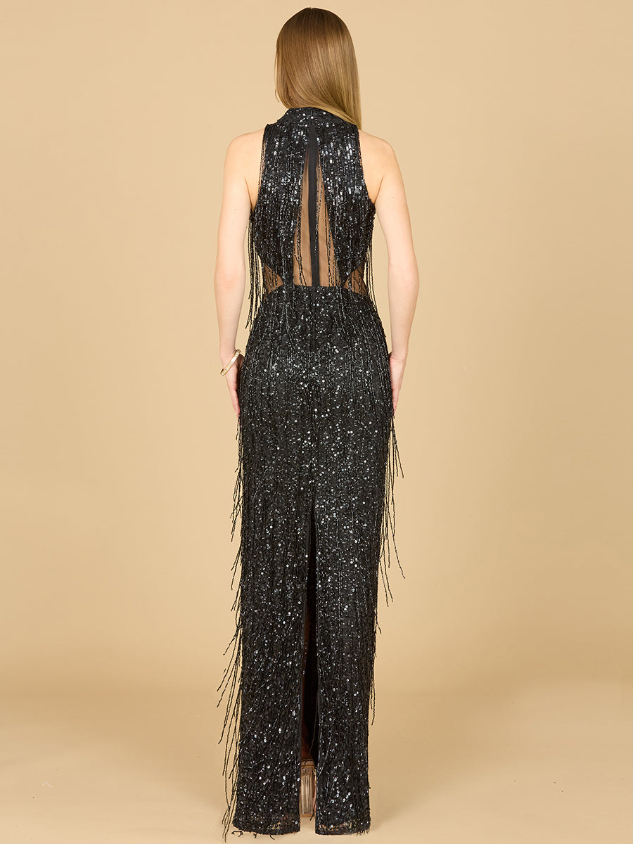 Carrie Fringe Beaded Dress - 9973 | OUTLET