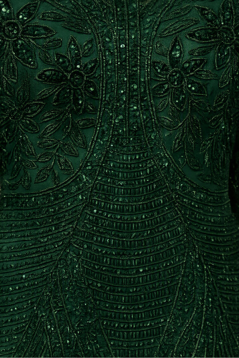 Long Sleeve Beaded Maxi Gown