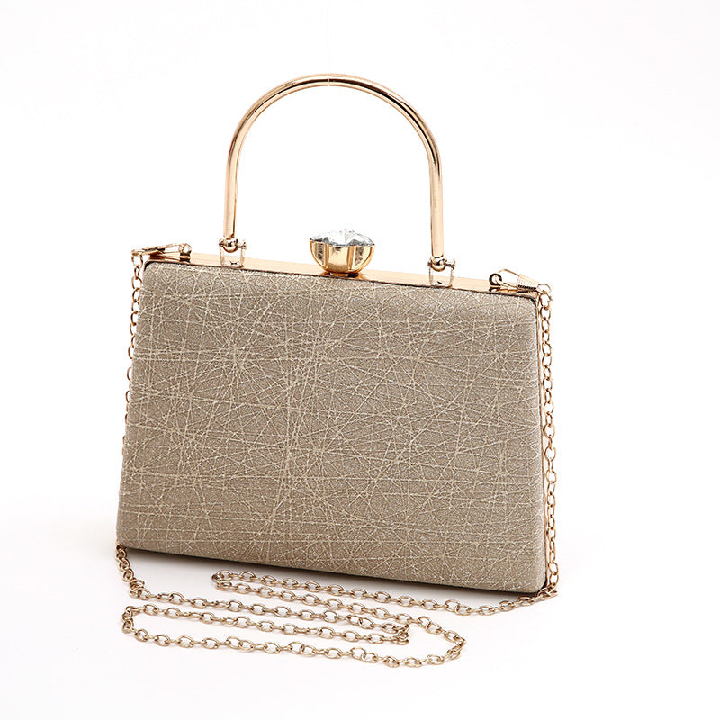 Shiny Simple Large Capacity Dinner Trapezoidal Evening Bags