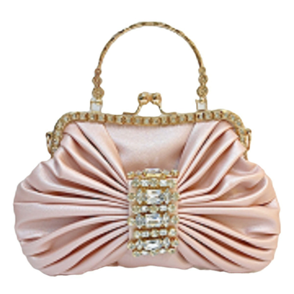 Shiny Diamond Studded Hand Banquet Kelly Evening Bags