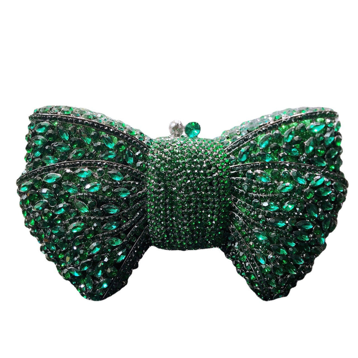 Women's Banquet Dress With Diamond Bow Holding Evening Bags