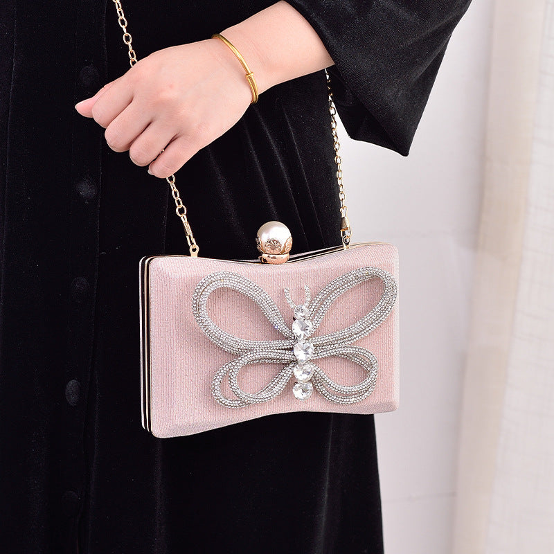 Dinner Black Graceful Dress Bow Hand-held Evening Bags