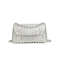 Women's Dinner Diamond Chain Textured High Evening Bags