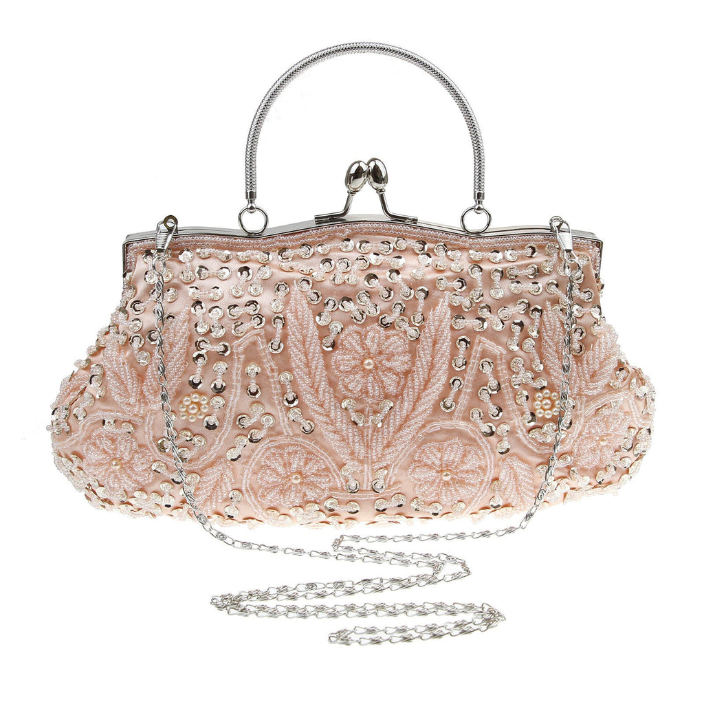 Women's Handmade Pearl Embroidery Dress Garment Dinner Evening Bags