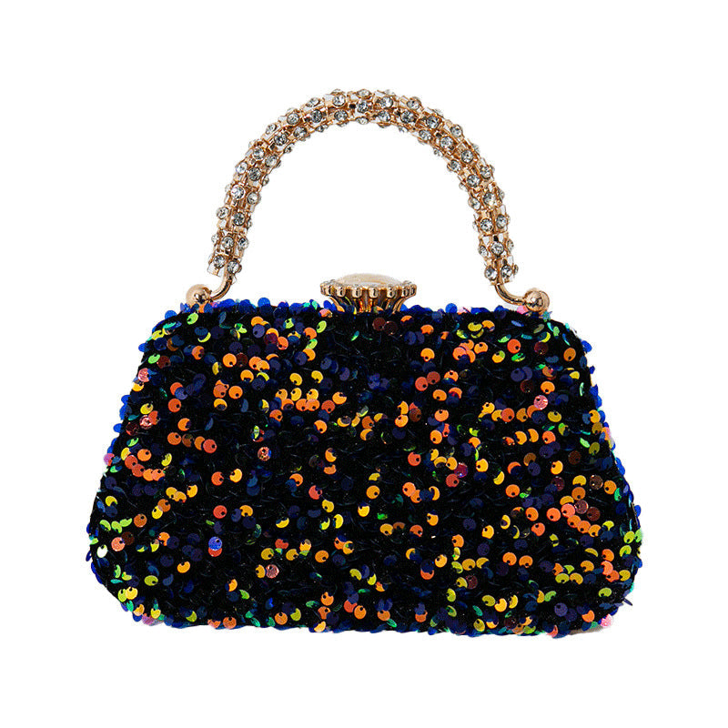 Women's Retro Fashion Dinner Sequined Banquet Portable Evening Bags