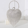 Rhinestone Heart Fashion Diamond Tassel Dinner Evening Bags