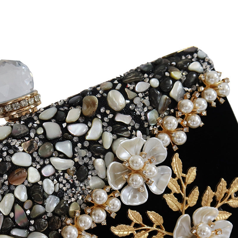 Dinner Handmade Sweet Flowers Clutch Veet Evening Bags