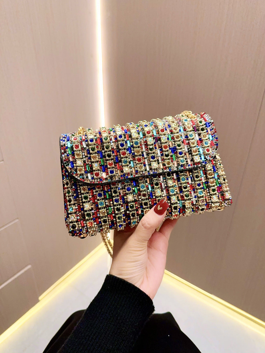 Slouchy Banquet Chain Hand Fashion Team Evening Bags