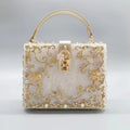 Women's Clearance Acrylic Hollow Metal Carved Diamond Evening Bags