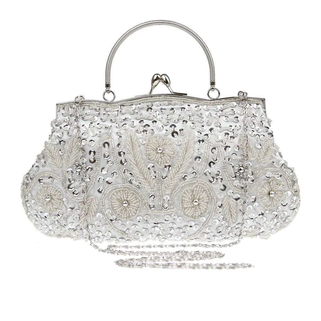 Women's Handmade Pearl Embroidery Dress Garment Dinner Evening Bags