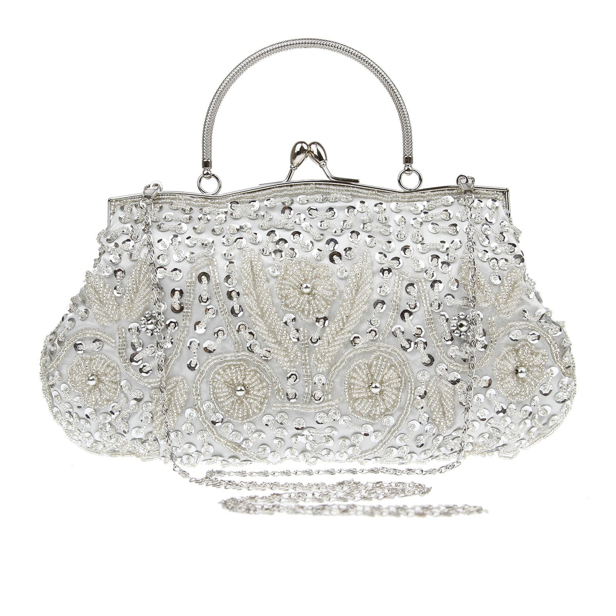 Women's Handmade Pearl Embroidery Dress Garment Dinner Evening Bags