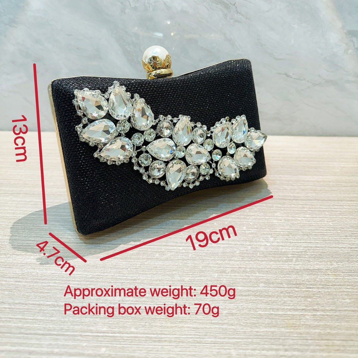 Glass Rhinestone Wedding Birthday Banquet Dinner Evening Bags