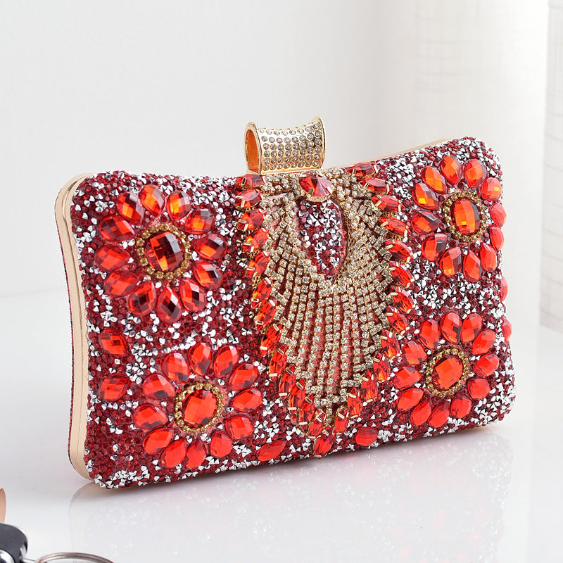 Dinner Party With Diamonds Rhinestone Dress Garment Evening Bags