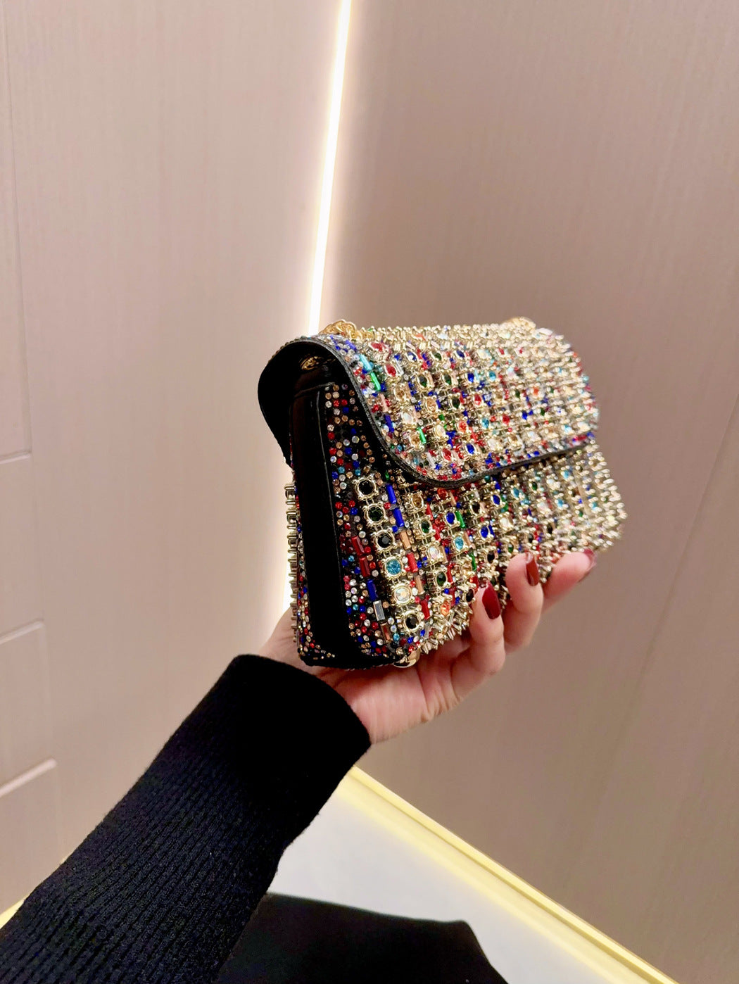 Slouchy Banquet Chain Hand Fashion Team Evening Bags