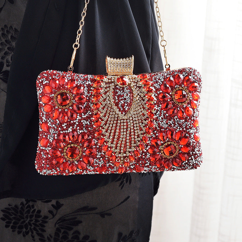 Dinner Party With Diamonds Rhinestone Dress Garment Evening Bags