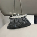 Women's Shiny Rhinestone Handmade Clutch Chain Clip Evening Bags