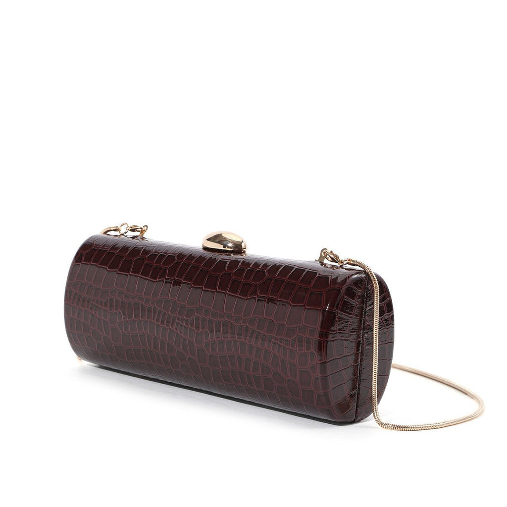 Women's Retro Crocodile Pattern Leather Box Dinner Evening Bags