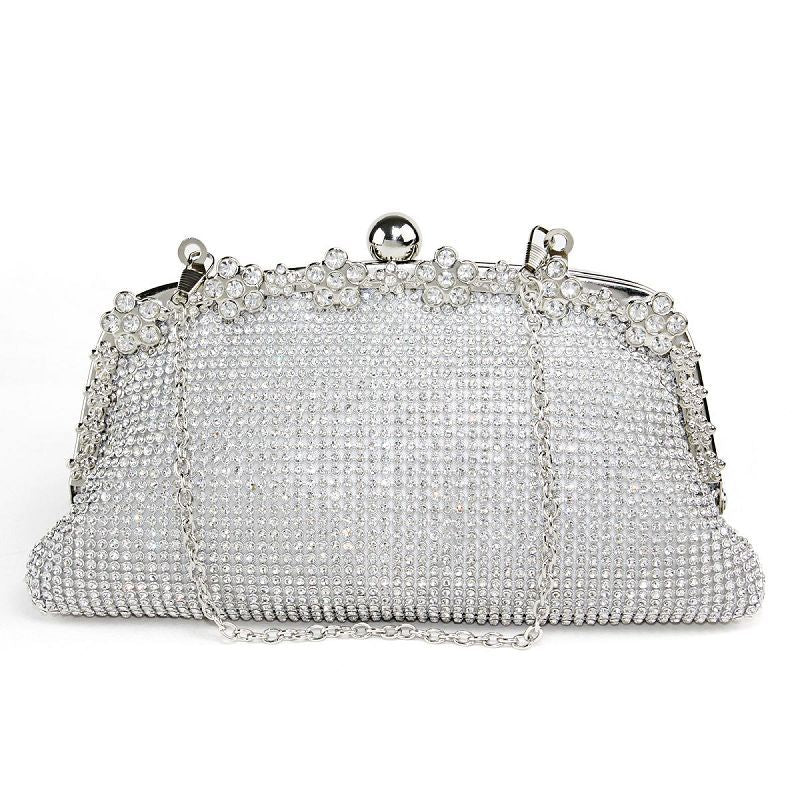 Women's Holding Dinner Flower Decorations Banquet Clutch Evening Bags