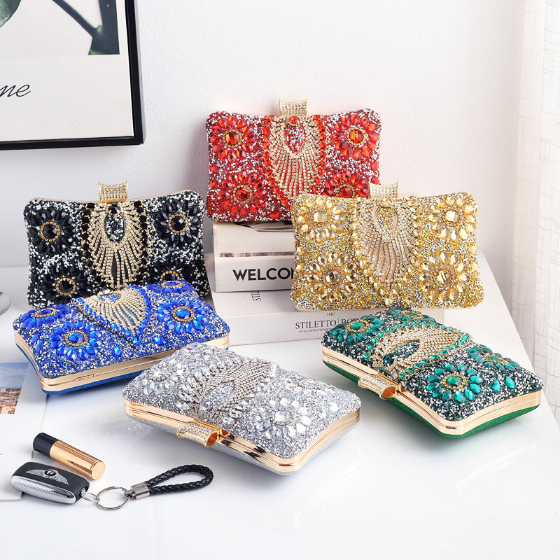 Dinner Party With Diamonds Rhinestone Dress Garment Evening Bags